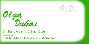 olga dukai business card